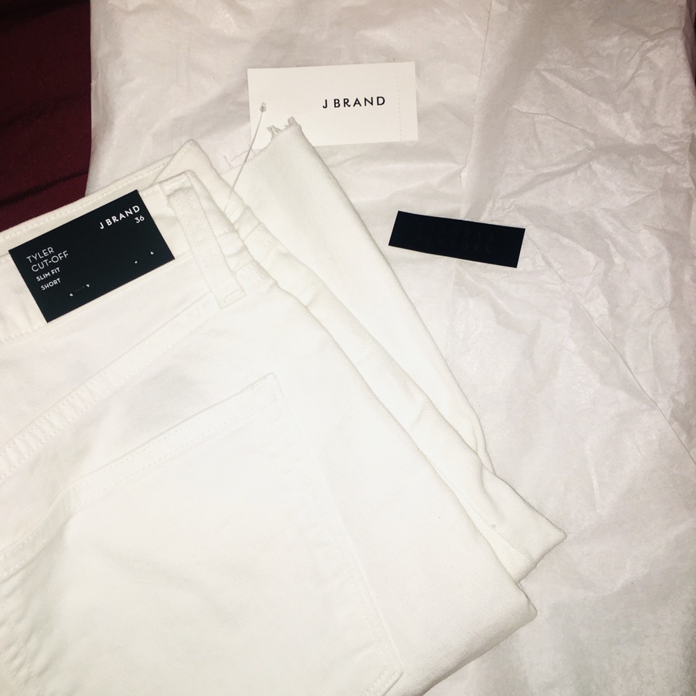 Men’s J Brand Slim White Denim Shorts Size36